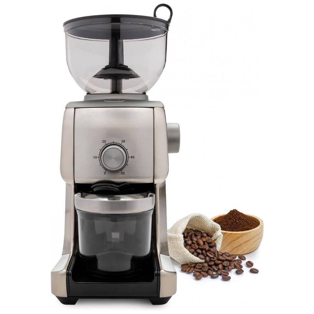 Moedor de Café Cônico 16 Configurações e Acessórios, CHEFWAVE CW CG01SS, Cinza