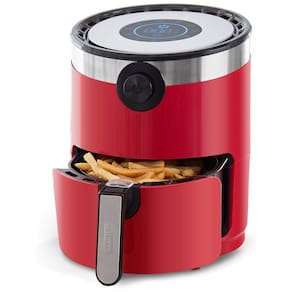 Fritadeira Elétrica AirFryer 2.8L com Painel Digital, 1200W, 110v, DASH DMAF360GBRD02, Vermelho