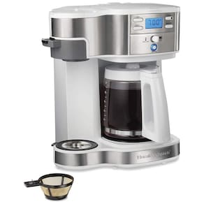 Cafeteira Elétrica Programável Reservatório 1.8L com Tela LCD, 950W, Branca, 110v, HAMILTON BEACH 49933, Branco