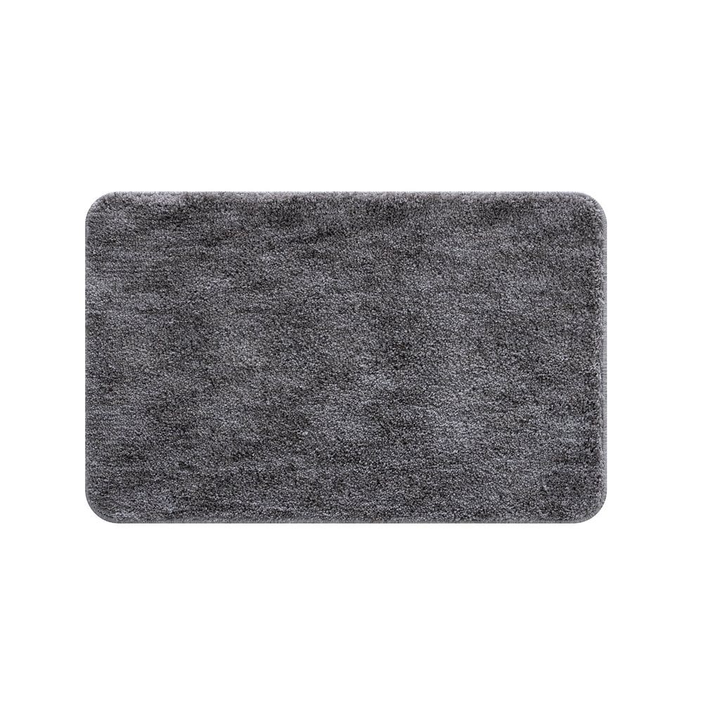 Tapete Lotus Grosso Pelo Baixo Antiderrapante - Cinza - 100x140cm