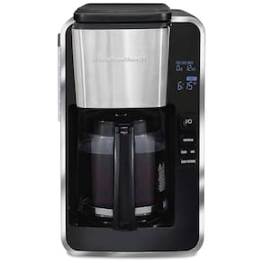 Cafeteira Elétrica Programável 2.8L com Tela LCD e Painel de Controle, 110v, HAMILTON BEACH 46321, Preto