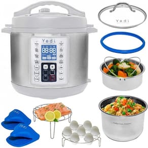 Yedi Houseware Panela de Pressão Elétrica 9 em 1 Programável Capacidade 5.6L 1200W, 110V, Aço Inoxidável
