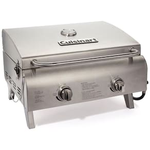 Grill, Churrasqueira ,Gás De Mesa Profissional, Aço Inox, CUISINART CGG 306, Prateado