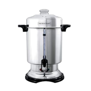 Cafeteira Elétrica Programável Urna em Aço Inoxidável Polido Capacidade de 60 Xícaras Janela de Água, HAMILTON BEACH D50065, Prateado