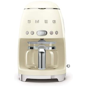 Cafeteira Elétrica Retrô, creme, SMEG Retro Style Coffee Maker Machine, Beje