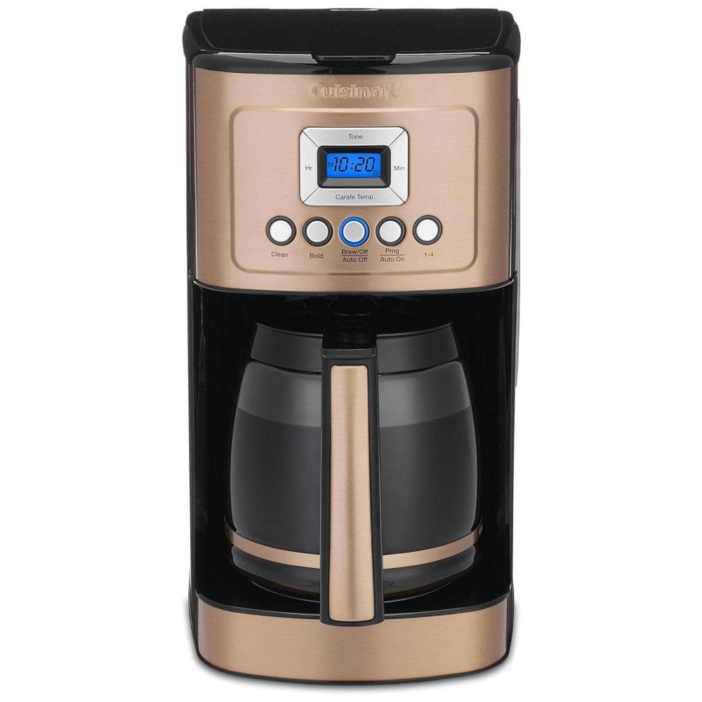 Cafeteira Elétrica Programável Programável de 14 Xícaras Tom de Alerta Pronto LCD Retro Iluminado, CUISINART DCC 3200CP, Dorado