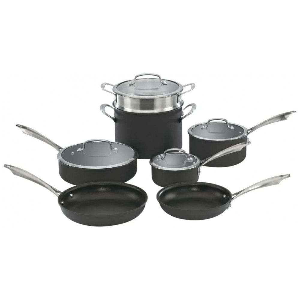 Conjunto de Panelas e Frigideiras Antiaderentes de Aço Anodizado Peças, CUISINART DSA 11, Preto