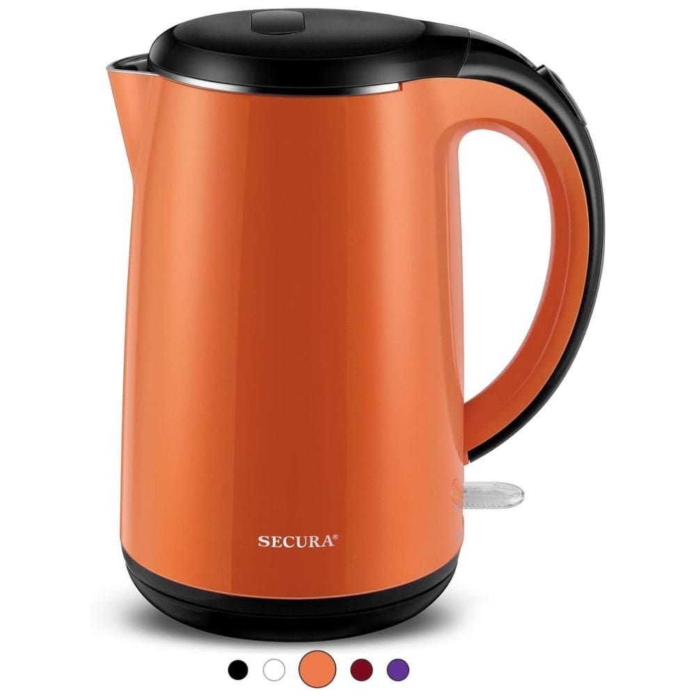 Chaleira Elétrica 1701DB, 1,7L, Aço Inoxidável, 110v, SECURA SWK 1701DO, Laranja