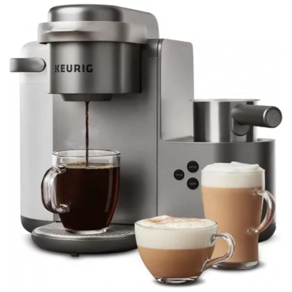 Cafeteira Elétrica para Cápsulas K-Cup, para Latte e Cappuccino, 110V 1500W, Keurig K-Cafe C, Níquel.
