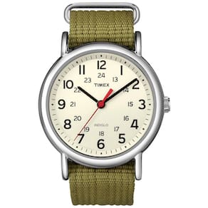 Relógio Weekender Unissex Correio Ajustável, TIMEX T2N651, Verde