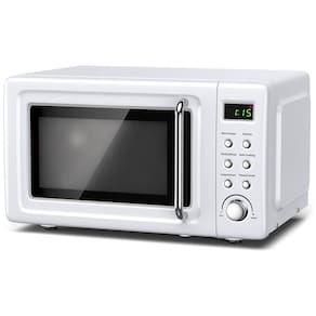 Micro Ondas Retrô de Bancada com 8 Configurações 700W, 110v, SIMOE AMSE171MOWT, Branco