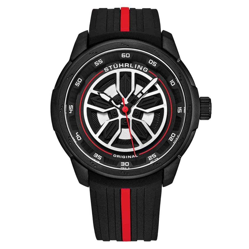 Relógio Masculino Stuhrling Aviador 984 Quartzo 44mm, Vermelho