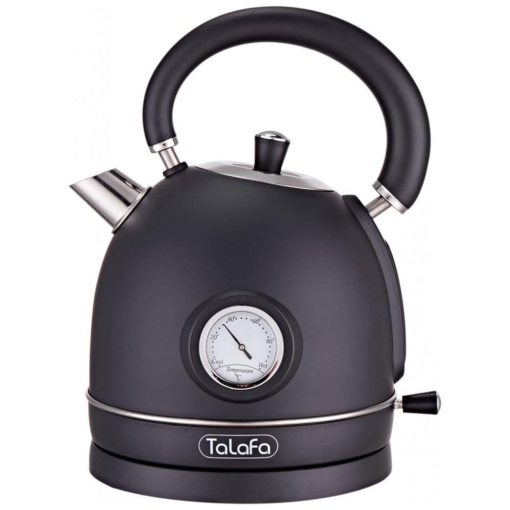Chaleira Elétrica de 1.7L com Desligamento Automático, Aço Inoxidável, 1500W, 110v, TALAFA, Preto