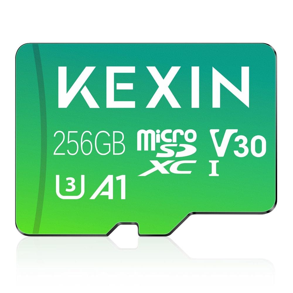 Cartão Micro SD KEXIN 256GB com adaptador 90MB/s 4K UHD V30 A1 C10