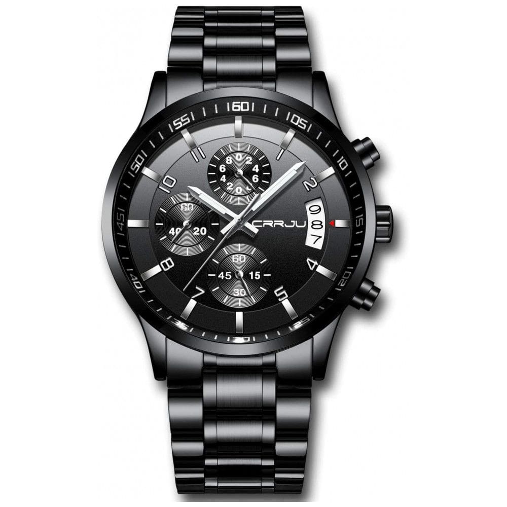 Relógio Masculino Analógico Automático, CRRJU CJ2214, Preto
