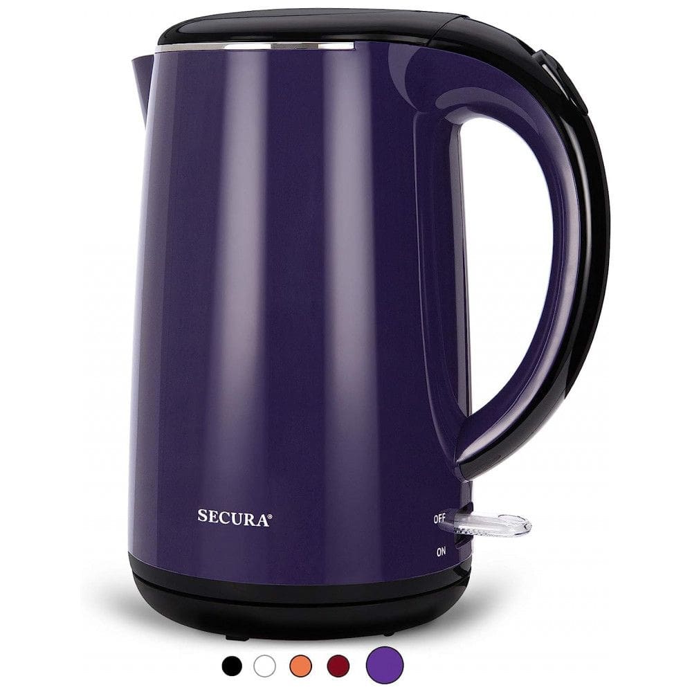 Chaleira Elétrica 1.7L, Aço Inoxidável, Roxo, 110v, SECURA SWK 1701DP, Violeta