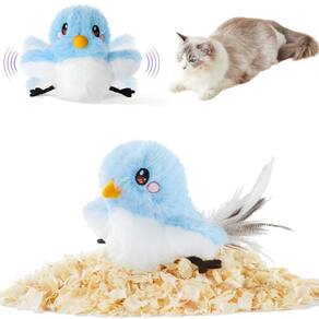 Folha de brinquedo para gatos Flapping Bird com erva-dos-gatos para gatinhos que vivem dentro de casa