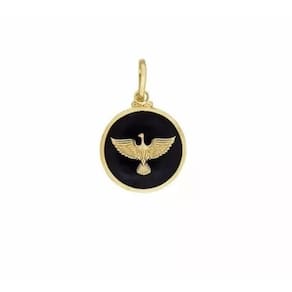 Pingente Medalha Divino Espírito Santo Folheado Ouro 18k