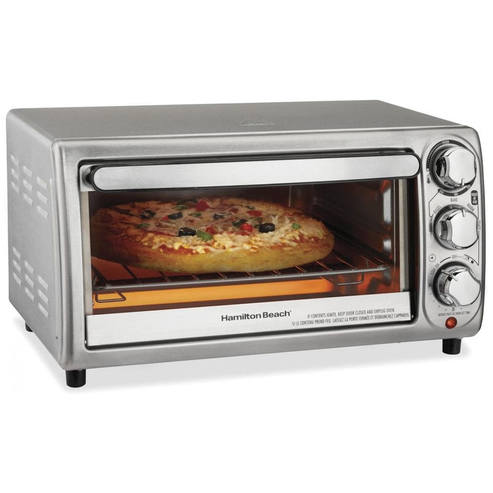 Forno Elétrico de Bancada com Controle de Temperatura e Temporizador, Aço Inoxidável, 110v, HAMILTON BEACH 31143, Prateado