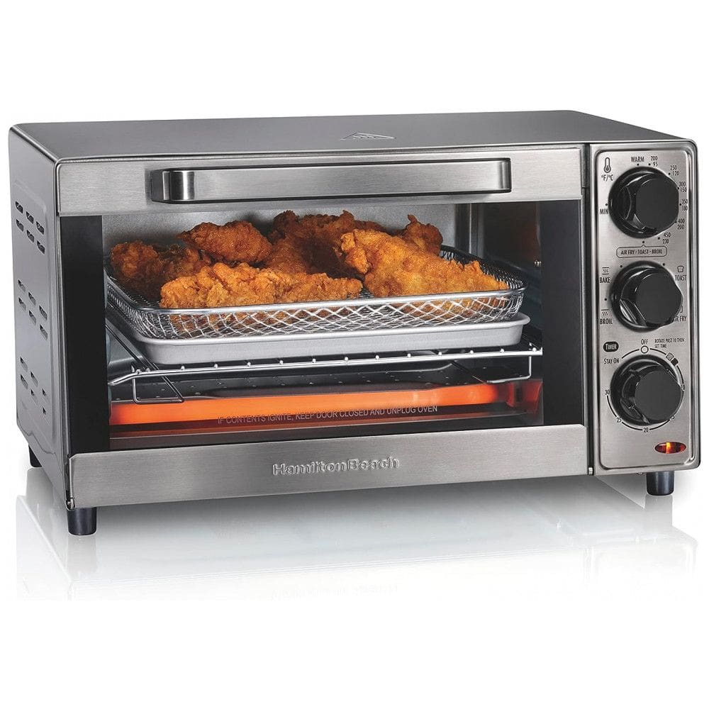 Forno Elétrico de Bancada com Controle de Temperatura e Temporizador, Aço Inoxidável, 110v, HAMILTON BEACH 31403, Cinza