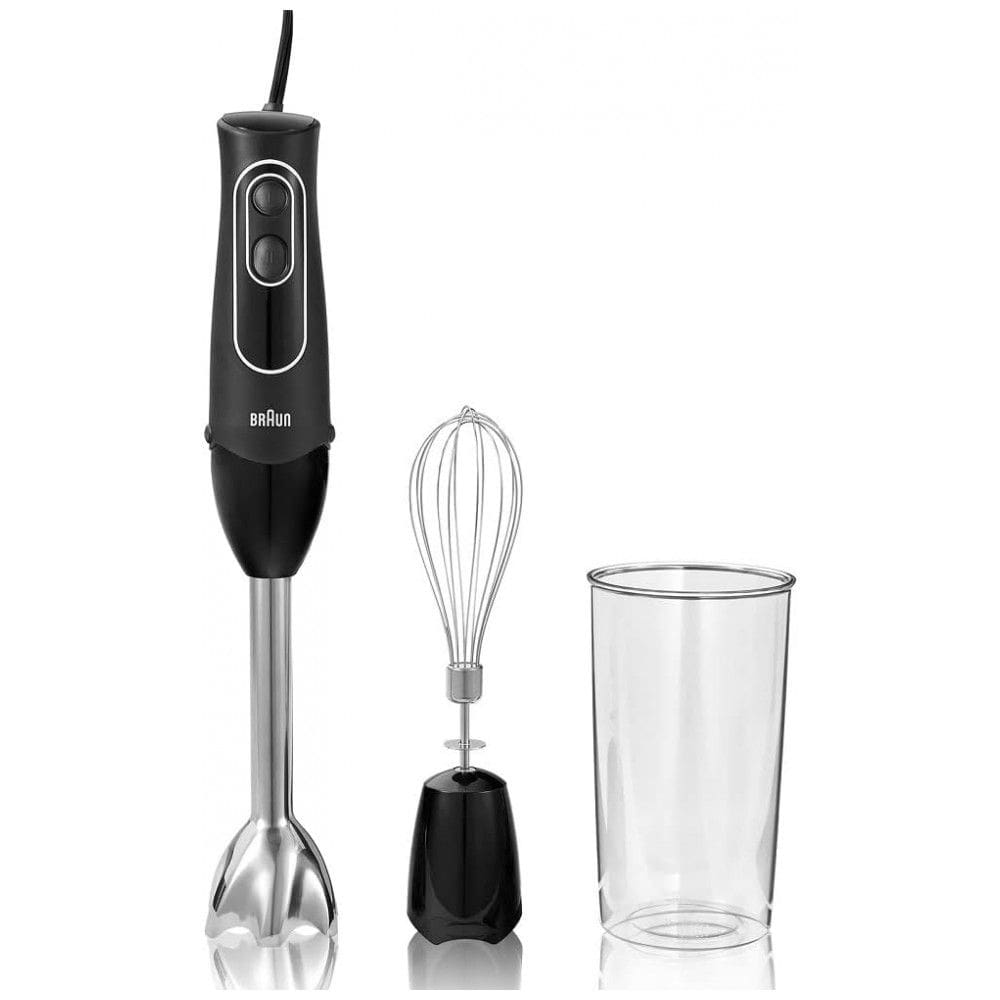 MultiQuick Mixer com 5 Velocidades e Acessórios, Aço Inoxidável, 300W, 110v, BRAUN MQ505, Preto