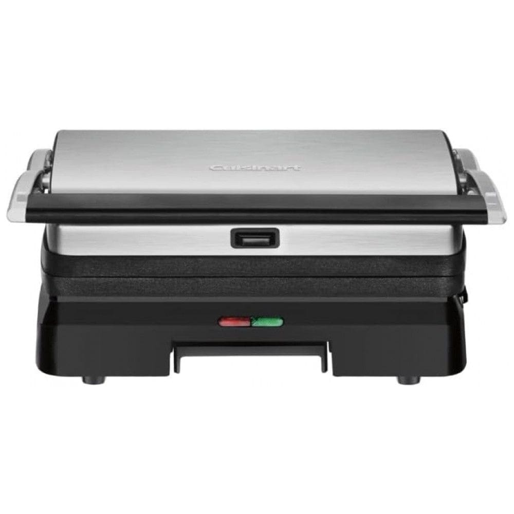 Churrasqueira Elétrica 3 em 1 Antiaderente 1200W, Aço Inoxidável, 110v, CUISINART GR 11, Preto
