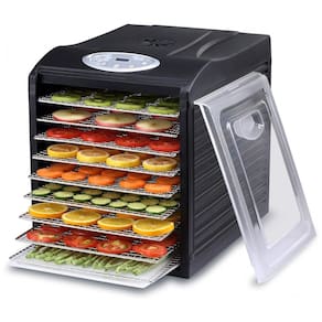 Desidratador de Alimentos com 9 Bandejas e Painel de Controle Digital, 600W, 110v, SAMSON BRANDS, Preto