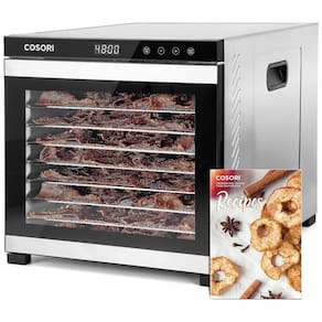 Desidratador de Alimentos com 10 Bandejas e Controle Digital, Aço Inoxidável 1000W, 110v, COSORI, Prateado