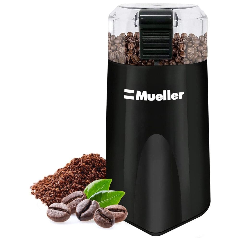 Moedor de Café Elétrico Portátil Mueller Austria Lâminas em Aço Inoxidável, 110V 150W Preto