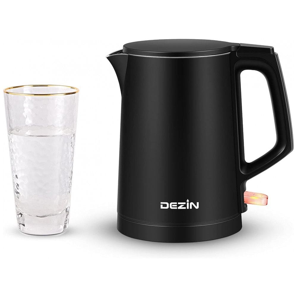 Chaleira Elétrica 800mL com Desligamento Automático e Aço Inoxidável, 110v, DEZIN LL 8860, Preto
