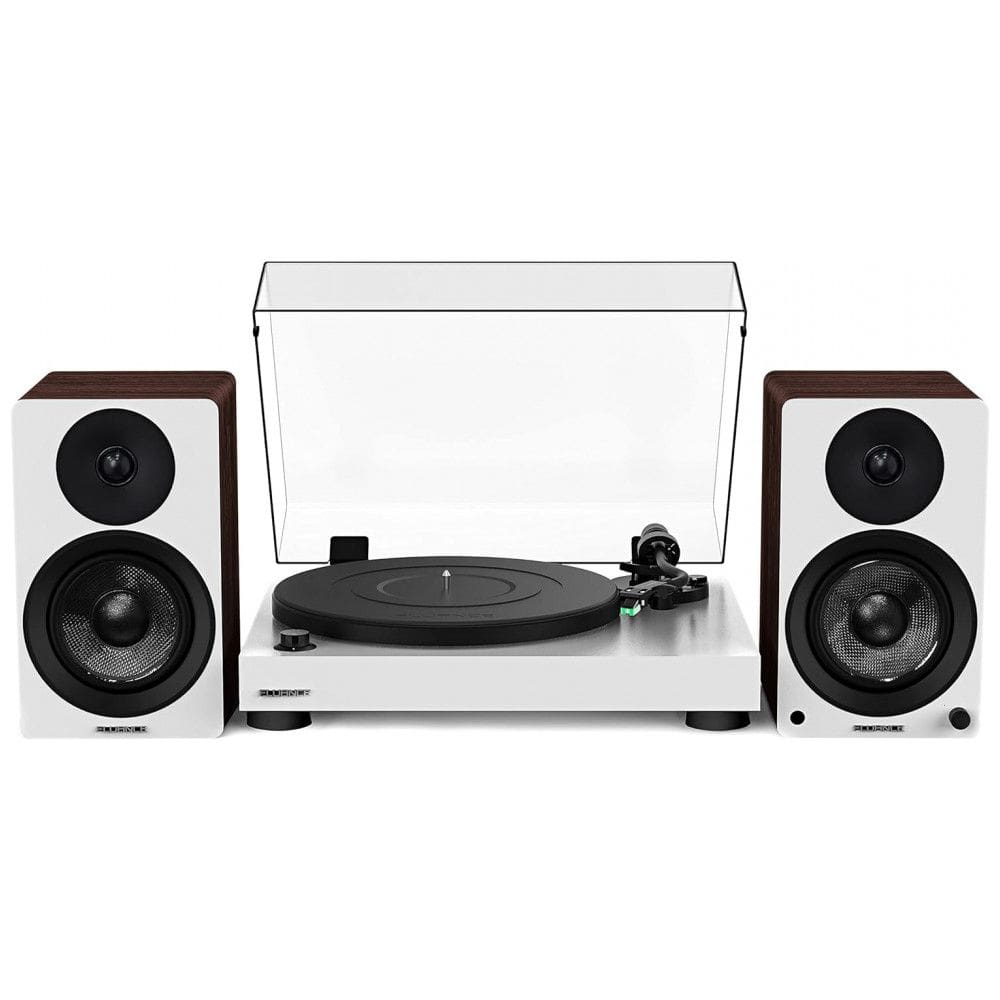 Vitrola Toca Discos Retrô com Pré Amplificador e Alto Falantes, 90W, 110v, FLUANCE RT81WHAI41WW, Branco