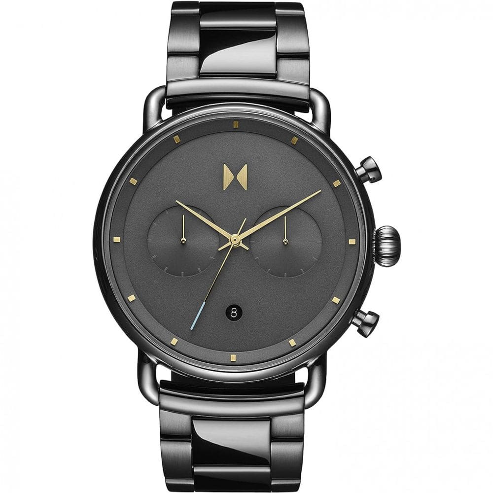 Relógio Masculino Analógico em Aço Inoxidável com Cronógrafo, MVMT BT01 BLUS, Prateado