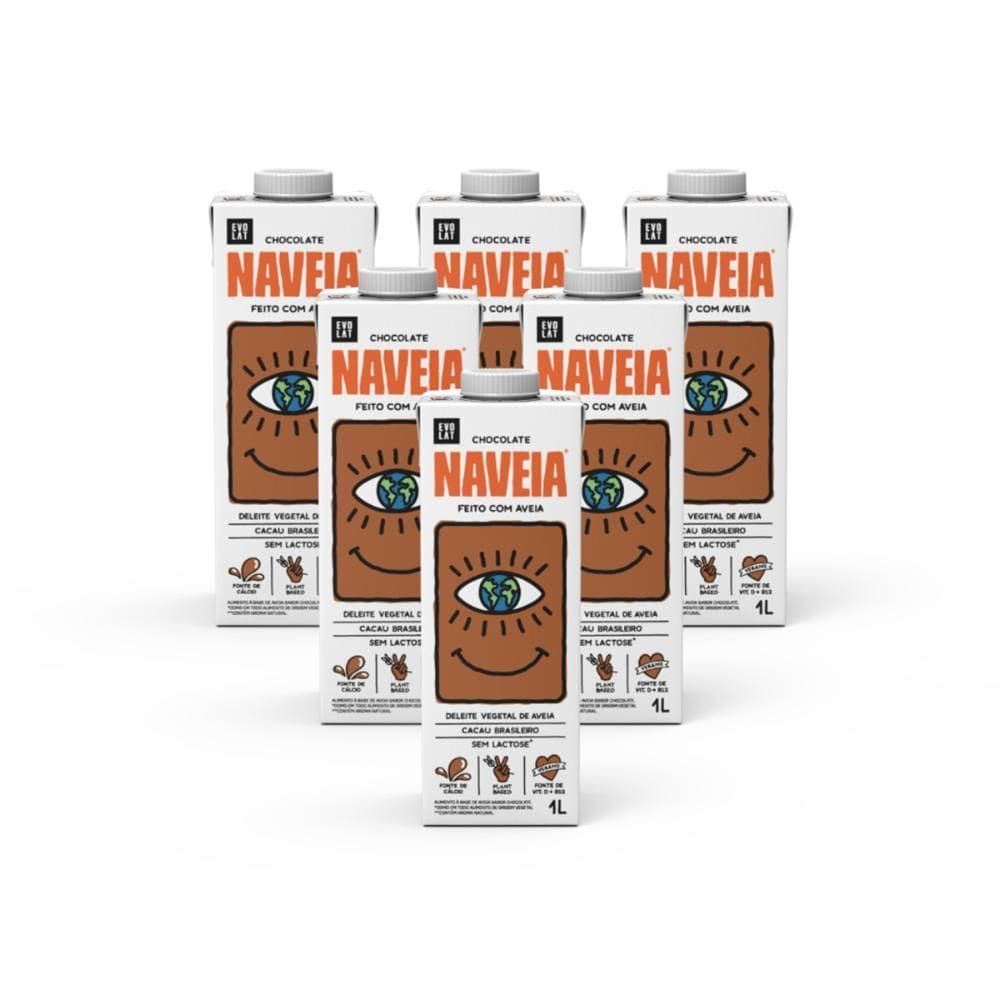 Kit 6x Bebida Vegetal Naveia Chocolate 1L