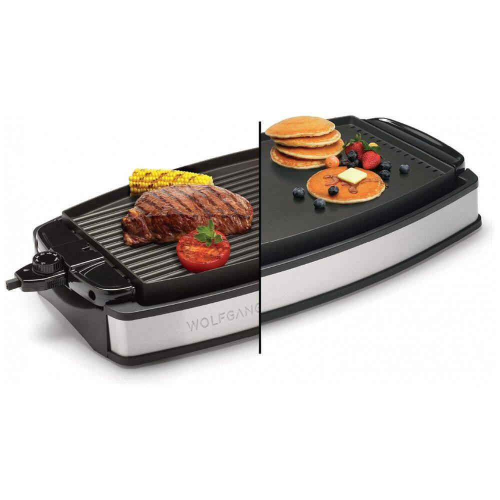 Churrasqueira Elétrica Grill com Placa Removível e Antiaderente, 1800W, 110v, WOLFGANG PUCK SWPRGG100, Prateado