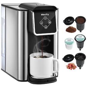 Máquina de Café Expresso 3 em 1 Tanque de 1,5 Litros com Controle de Temperatura 1150W, 110v, MECITY KC101, Cinza