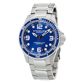 Relógio Masculino Stuhrling Regatta 593 Quartzo 45mm, Pra e Azul