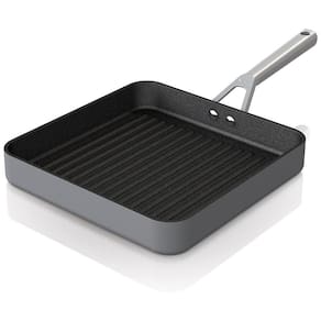 Frigideira Antiaderente Quadrada em Aço Anodizado, Ninja C30528, Preta