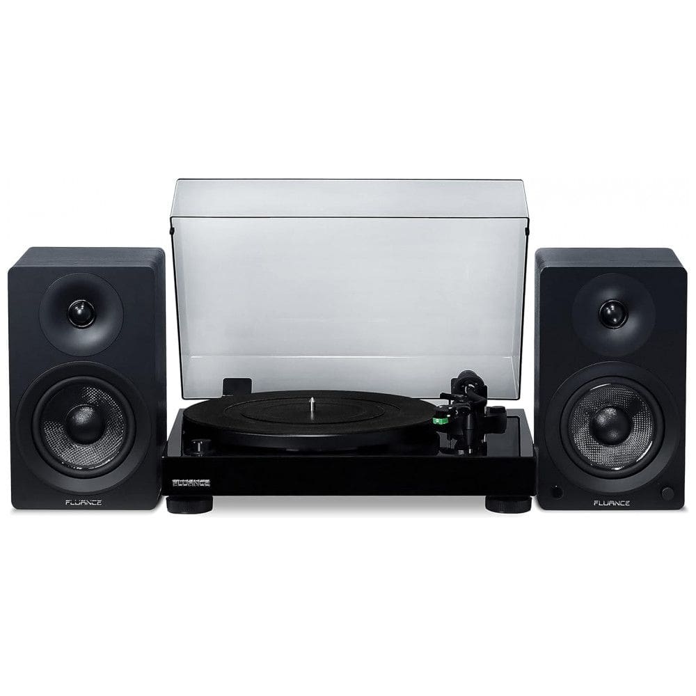 Vitrola Toca Discos Retrô RT81 com Pré Amplificador e Alto Falantes, 90W, 110v, FLUANCE RT81TAI41, Preto