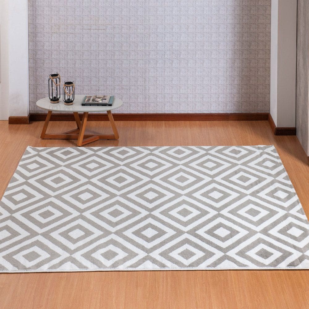 Tapete Egípcio De Pelo Baixo - Cinza 011 - 250x300cm