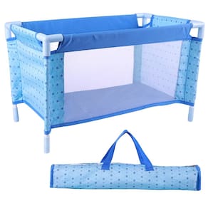 Berço Baby Doll BABESIDE para 17-21 polegadas com bolsa de armazenamento azul