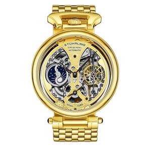 Relógio Masculino Stuhrling Emperors Grandeur 4003 Automático 46mm, Dourado