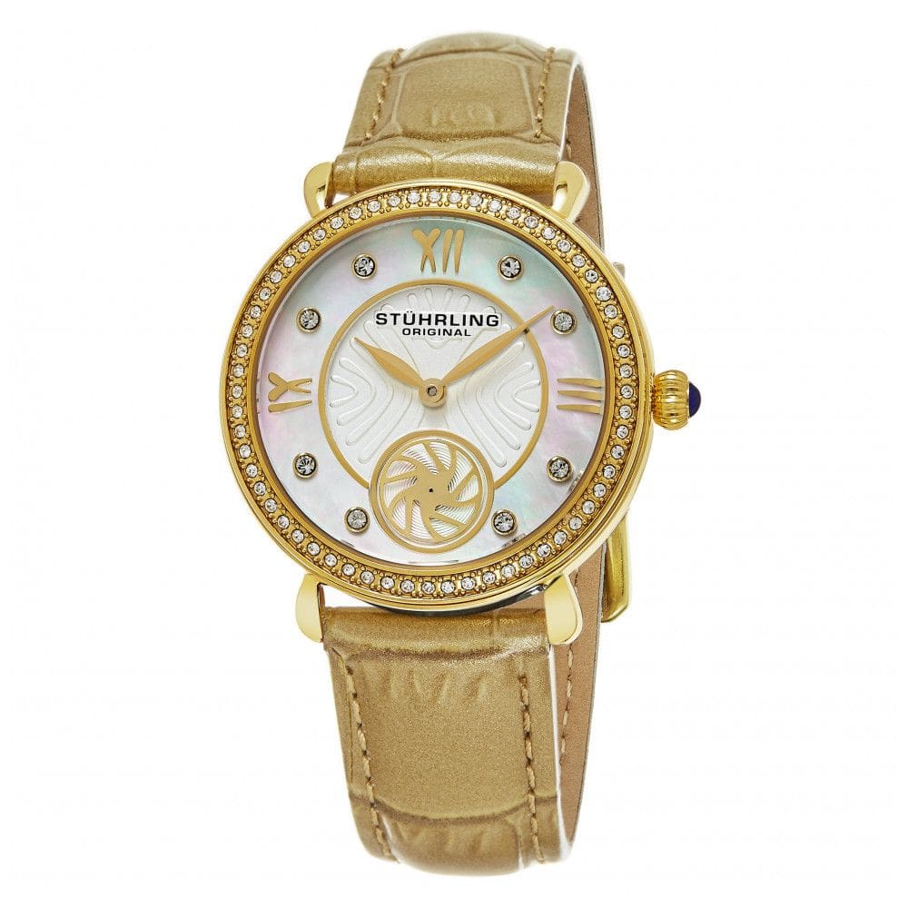 Relógio Feminino Stuhrling Sinfonia 443 Quartzo 34mm, Dourado