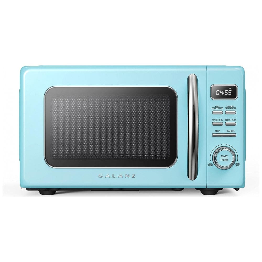 Micro Ondas de Bancada Retrô em Aço Inoxidável 25L com 7 Programas, 110V 900W, Galanz GLCMKZ09BER09, Azul
