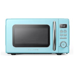 Micro Ondas de Bancada Retrô em Aço Inoxidável 25L com 7 Programas, 110V 900W, Galanz GLCMKZ09BER09, Azul
