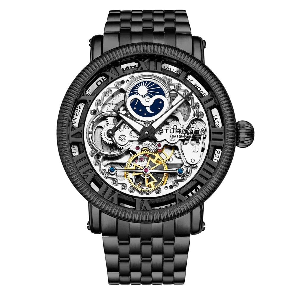 Relógio Masculino Stuhrling 3922.5 Automático 48mm, Preto