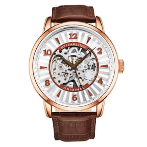Relógio Masculino Stuhrling Esqueleto 3973 Automático 48mm, Cobre