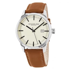 Relógio Masculino Stuhrling Ascot 555 Quartzo 42mm, Marrom Clássico