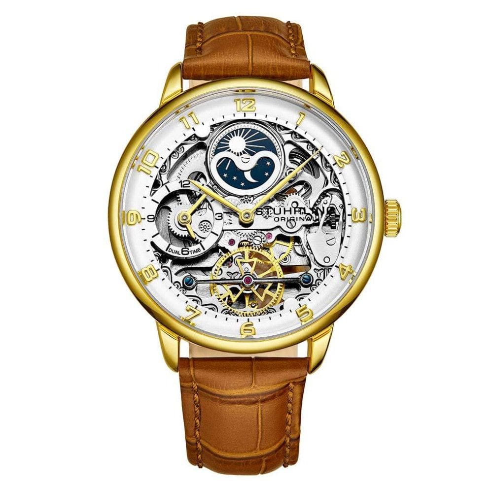 Relógio Masculino Stuhrling 3925.2 Automático 40mm, Marrom