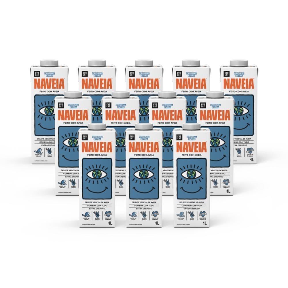 Kit 12x Bebida Vegetal Naveia Original Extra 1L