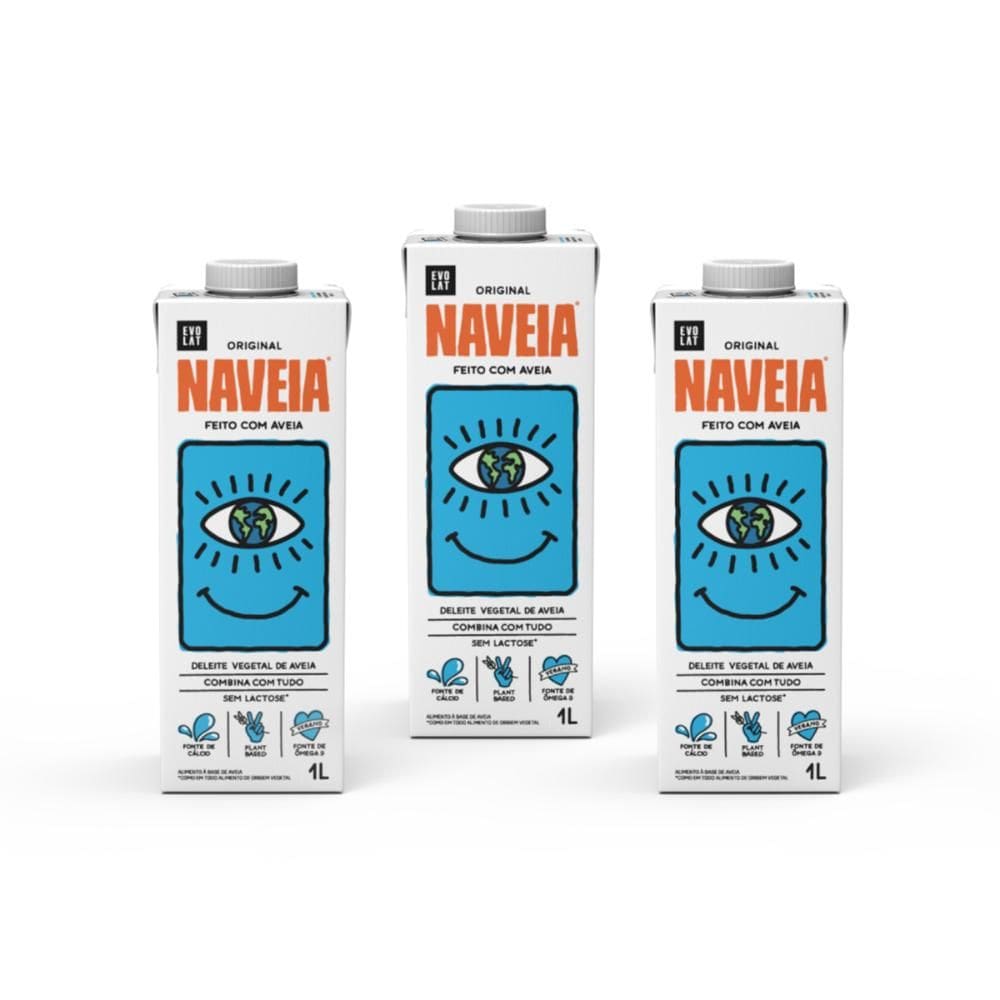 Kit 3x Bebida Vegetal Naveia Original 1L